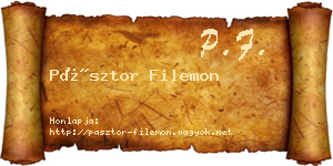 Pásztor Filemon névjegykártya