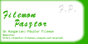filemon pasztor business card